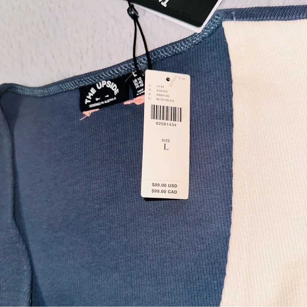 Anthropologie the Luna Kyra wrap top denim color - Picture 9 of 17